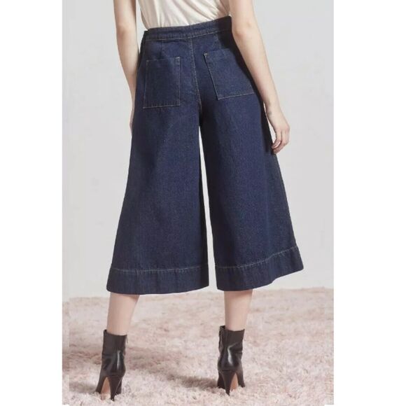 Current/Elliott Women's Size 24 Blue THE COLETTE CULOTTE Jeans NWT - Picture 2 of 13